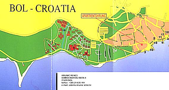 Croatia Map Bol